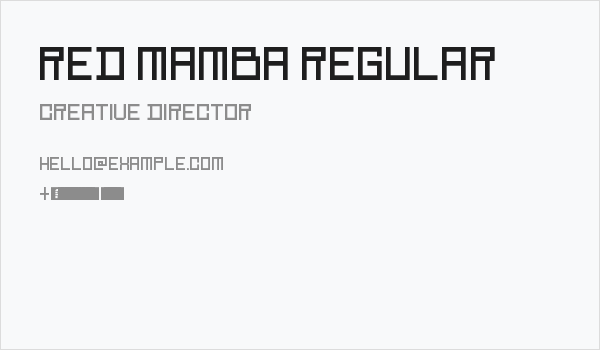Red Mamba Regular Business Card