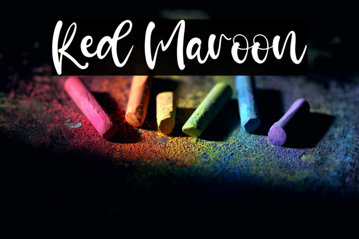 Red Maroon Example 1