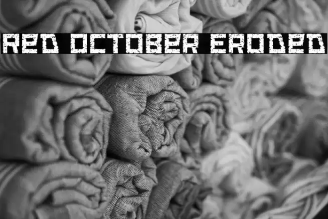 Red October Eroded Fonte examples