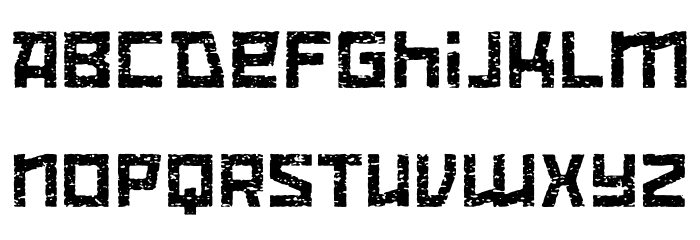 Red October Eroded Font LOWERCASE