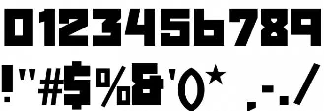 Red October Fat Font OTHER CHARS