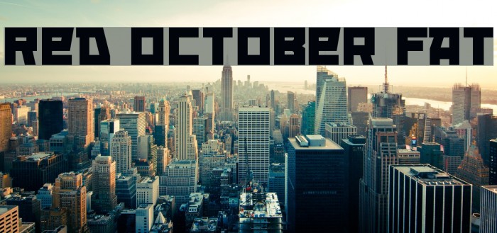 Red October Fat Font examples