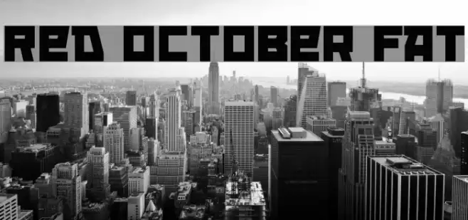 Red October Fat Font examples