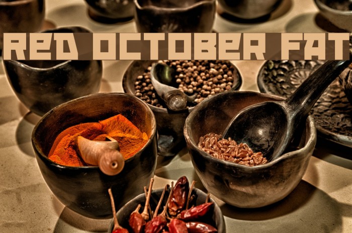 Red October Fat Font examples