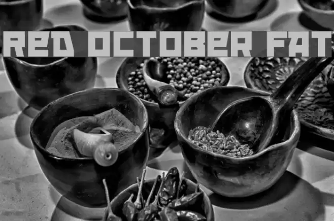 Red October Fat Font examples