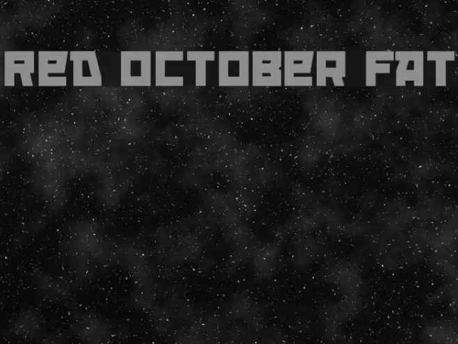 Red October Fat Font examples