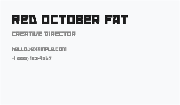 Red October Fat Business Card