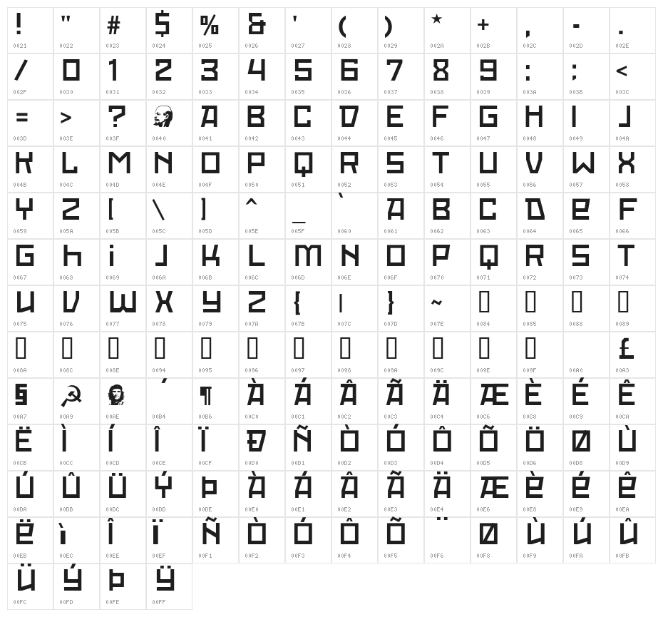 Red October Light Character Map