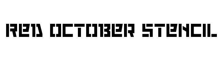 Red October Stencil  Free Fonts Download