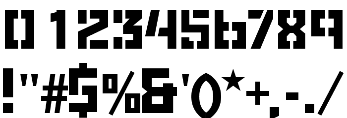 Red October Stencil Font OTHER CHARS