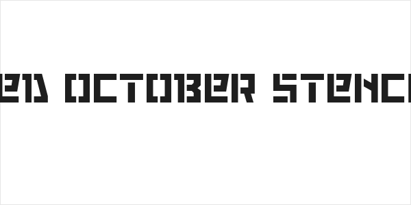 Red October Stencil Logo