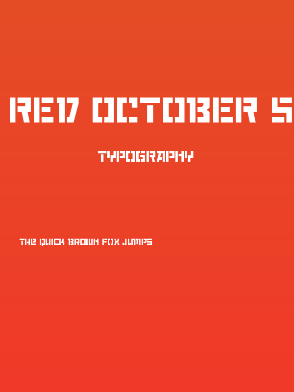 Red October Stencil Poster