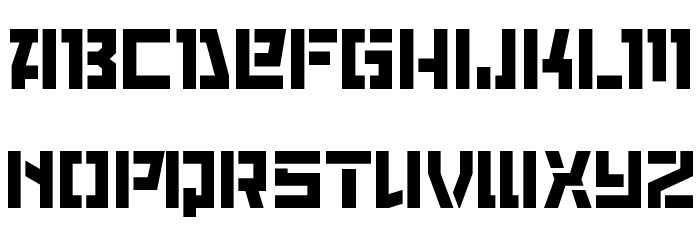 Red October Stencil Font LOWERCASE