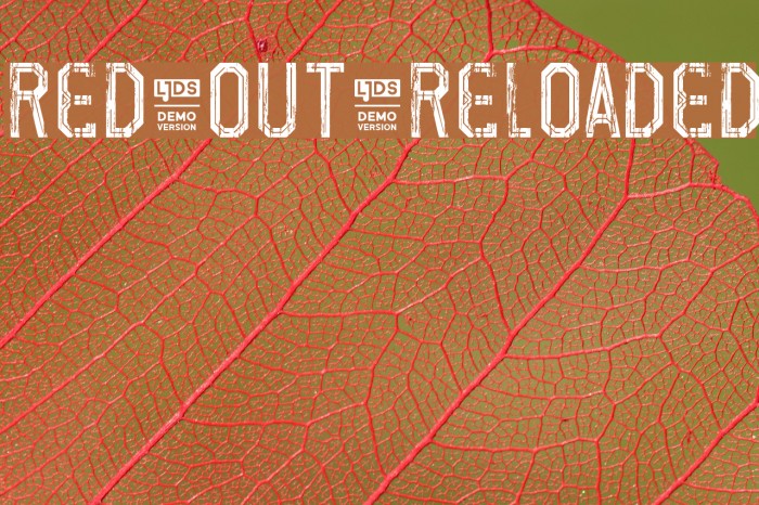 Red Out Reloaded Font examples