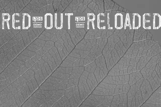 Red Out Reloaded Font examples
