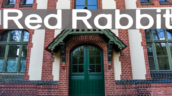Red Rabbit Font examples