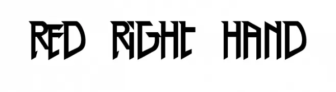 Red Right Hand  Free Fonts Download