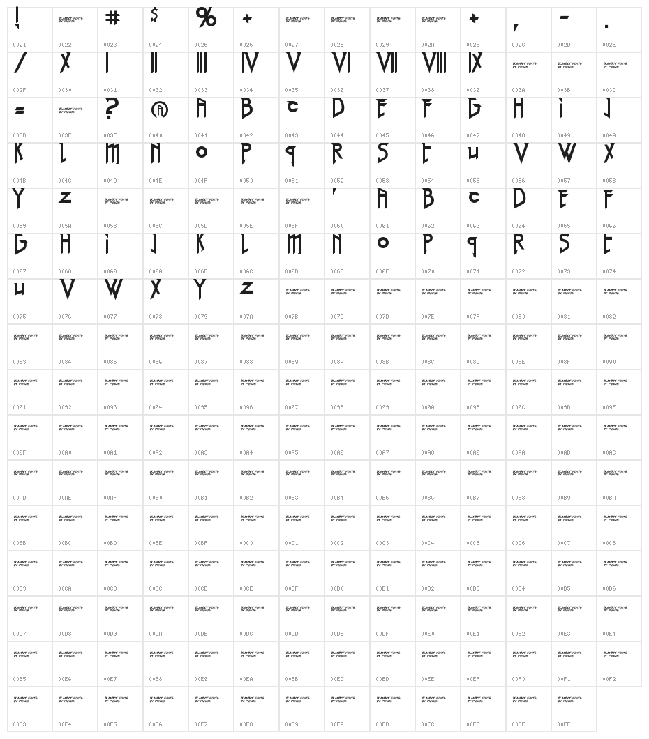 Red Right Hand Character Map