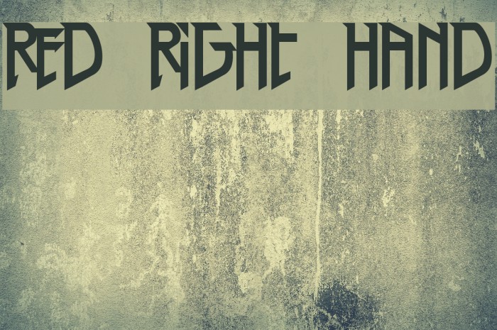 Red Right Hand Font examples