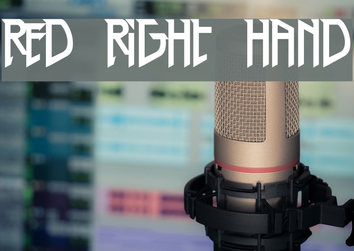 Red Right Hand Font examples