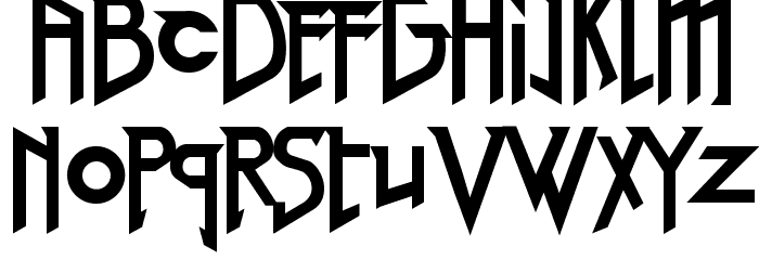 Red Right Hand Font LOWERCASE