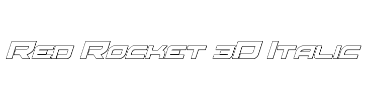 Red Rocket 3D Italic  لخطوط تنزيل