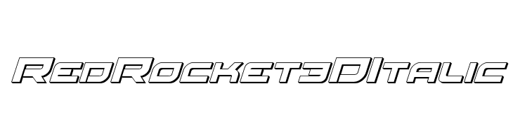 Red Rocket 3D Italic  Free Fonts Download