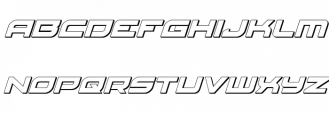 Red Rocket 3D Italic Fonte MAIÚSCULAS