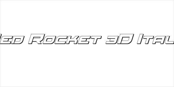 Red Rocket 3D Italic Logo