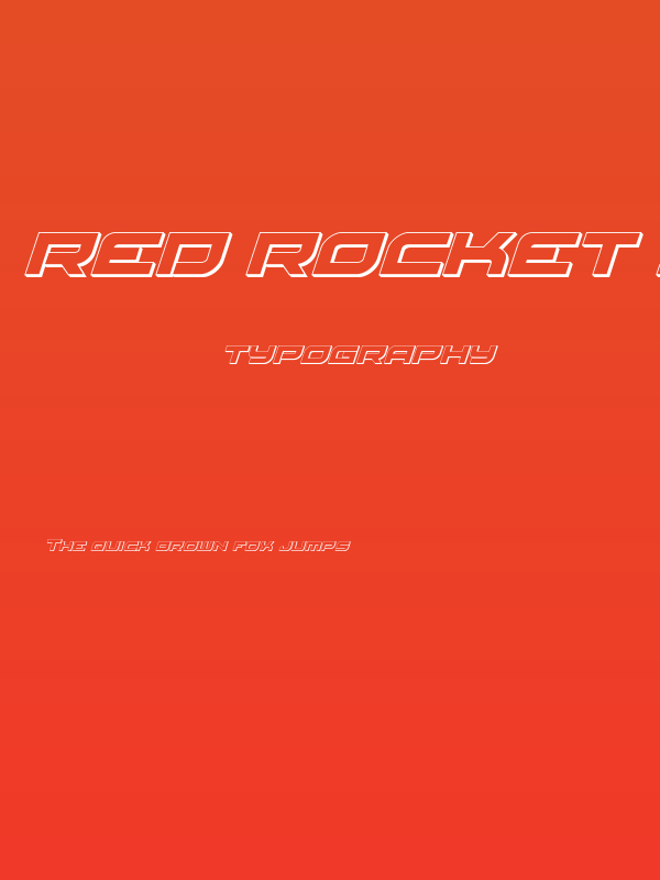 Red Rocket 3D Italic Poster