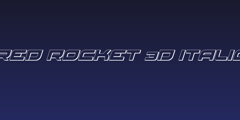 Red Rocket 3D Italic Social Header