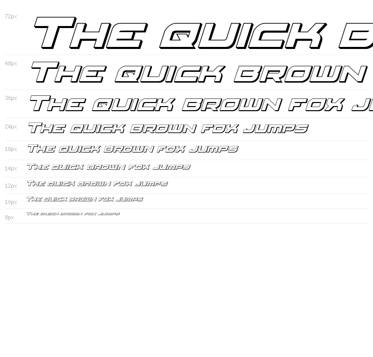 Red Rocket 3D Italic Waterfall