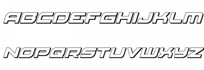 Red Rocket 3D Italic 字体 小写
