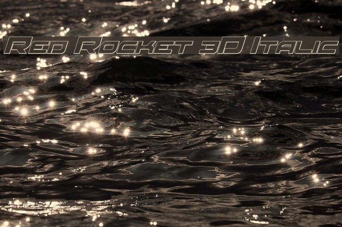 Red Rocket 3D Italic Example 1