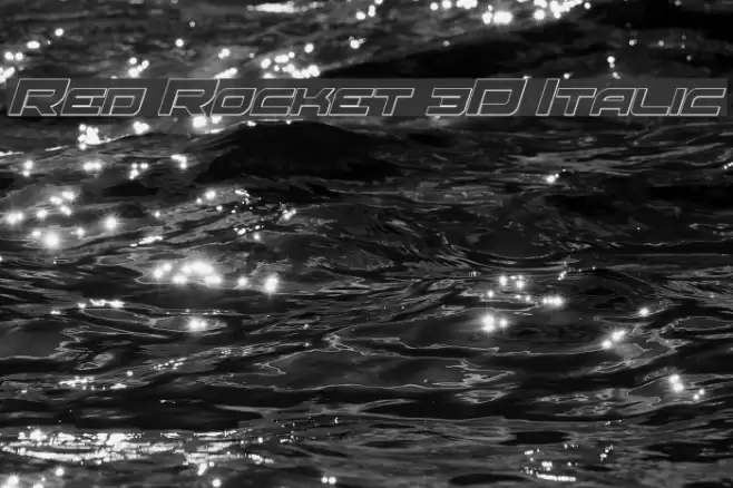 Red Rocket 3D Italic Font examples