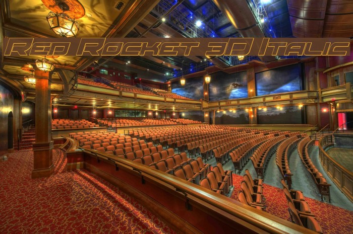 Red Rocket 3D Italic Example 2