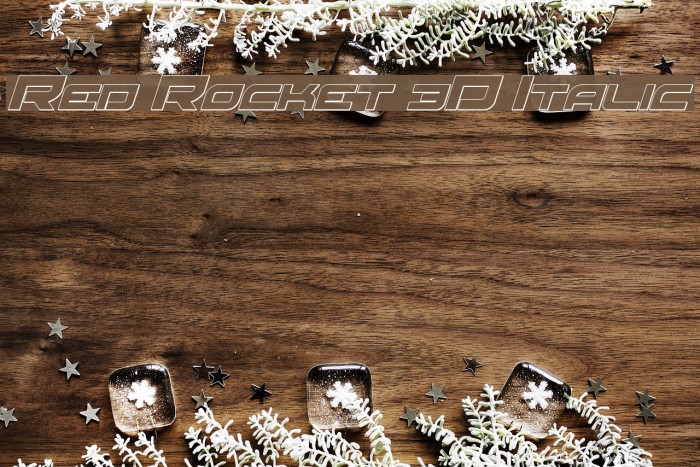 Red Rocket 3D Italic Example 3