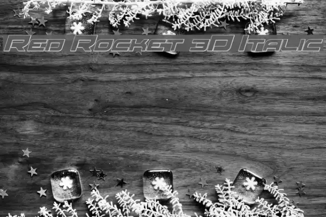 Red Rocket 3D Italic Font examples