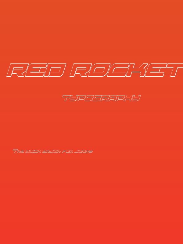 Red Rocket 3D Italic Poster