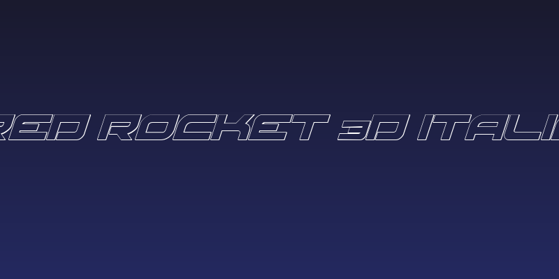 Red Rocket 3D Italic Social Header
