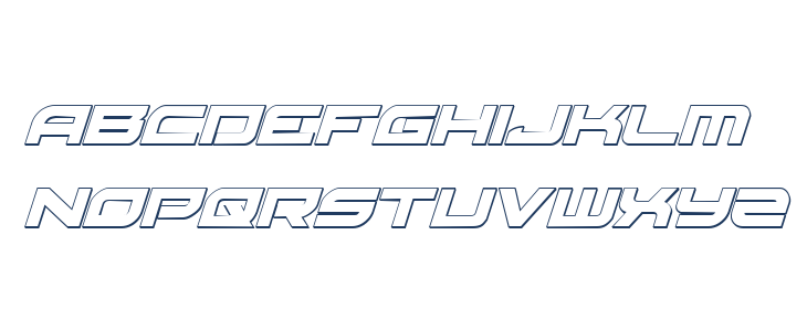 Red Rocket 3D Italic Lowercase