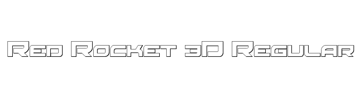Red Rocket 3D Regular  नि: शुल्क फ़ॉन्ट्स डाउनलोड