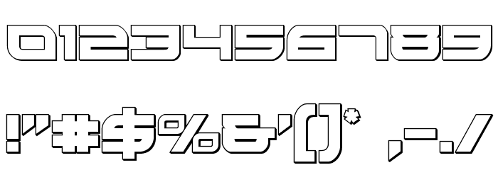 Red Rocket 3D Regular Font OTHER CHARS