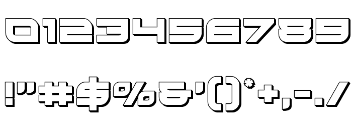 Red Rocket 3D Font OTHER CHARS