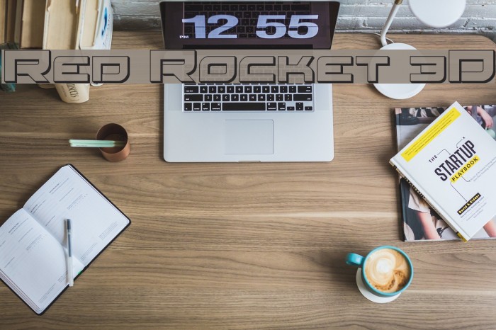 Red Rocket 3D Font examples