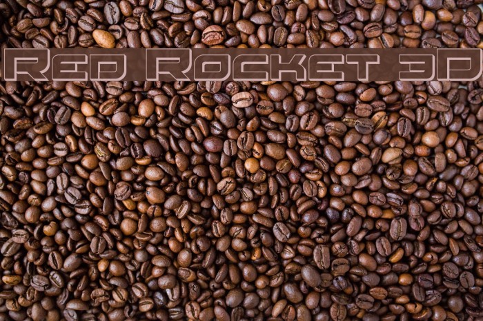 Red Rocket 3D Font examples