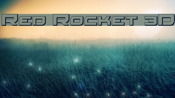 Red Rocket 3D Font examples