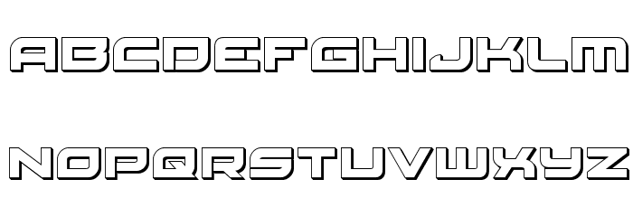 Red Rocket 3D Font LOWERCASE