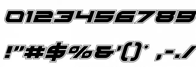 Red Rocket Academy Italic Font OTHER CHARS