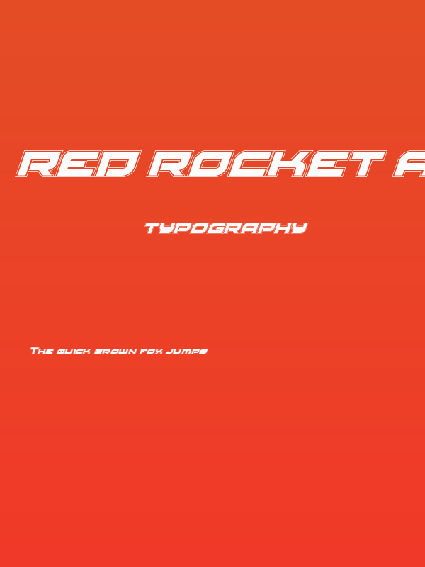 Red Rocket Academy Italic Poster